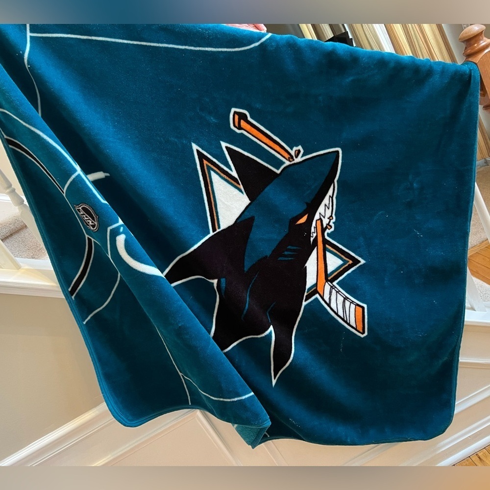 san jose sharks blanket - Picture 3 of 4